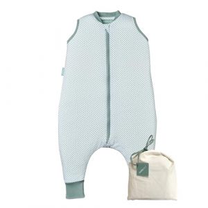 molis&co. Gigoteuse a pied - Gigoteuse Bébé Tog 1-100% Coton (Oeko-TEX) - Coton Turbulette Gigoteuse Longueur Ajustable (120-130 cm) pour Garçon en Fille - Vichy Green (Molis&Co, neuf)