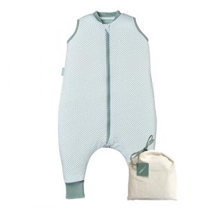 molis&co. Gigoteuse pour bébé avec Pieds. 1.0 TOG. Taille 6 Ans. Idéal pour Le Printemps et l'automne. Vichy Green. 100% Coton. (Oeko-TEX-100). (Molis&Co, neuf)