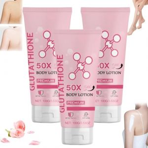 Glutathion Lot de 50 lotions pour le corps, lotion corporelle au glutathion, lotion hydratante et douce parfumée sur tout le corps, hydrate et élimine la peau sèche, lotion hydratante quotidienne pour (ZHENGQILINRAN, neuf)
