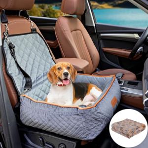 Bochao Siège rehausseur multifonction pour chien – Confortable et sûr, lit pour chien amovible/lavable avec sac de rangement et couverture (gris) (ZEEXI, neuf)