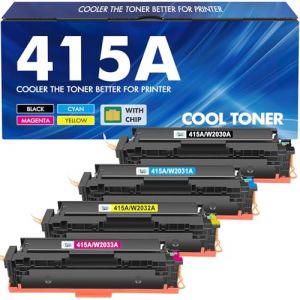 415A 415X Toner: (avec Puce) Compatible pour HP 415A Toner Color LaserJet Pro MFP M479fdw M479dw M479fnw M479fdn M454dw M454dn M479 W2030A W2031A W2032A W2033A (Noir Cyan Magenta Jaune, Pack de 4) (Origin EU, neuf)