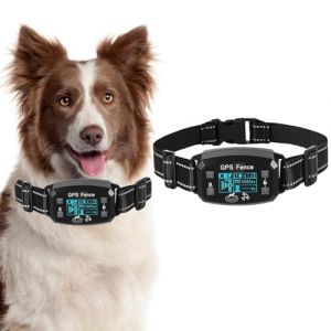 Cloture Electrique pour Chien, Collier Anti Fugue Chien sans Fil pour Chien IPX6 &Eacute;tanche, 3 Modes Cl&ocirc;ture Anti-Fugue, 30m &agrave; 2000m Collier de Dressage Ajustable pour Chiens de Moyennes et Grandes (LWJSD, neuf)