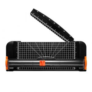 Coupe-papier A4 4 en 1, 2 lames - Petit format A3 - Coupe-papier à levier - Petit format A3 - Noir (deyans, neuf)