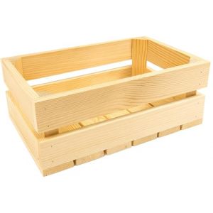 Bo&icirc;te en bois GoodFreshDecor - Caisse &agrave; vin, fruits, l&eacute;gumes, rangement - En bois de pin scandinave - Vintage - Deko Outdoor Int&eacute;rieur - 30x20x12 cm - 2 kg (GoodFreshDecor, neuf)