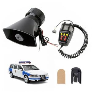 Haut-parleur sir&egrave;ne klaxon 12V 100W microphone pour v&eacute;hicule 7t (charey, neuf)