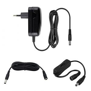 myVolts Chargeur/Alimentation 9V Compatible avec Casio CTK-630 Clavier (Adaptateur Secteur) - Prise française - avec rallonge et Interrupteur en Ligne (myVolts EU, neuf)