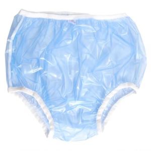 Culotte Taille Haute Anti-fuites en PVC Slip en Plastique À Enfiler Anti-fuites pour Incontinence avec Contrôle des Odeurs Lavable Et Réutilisable pour Adultes Et Seniors,XL,Blue (ShengMaoShangMao, neuf)