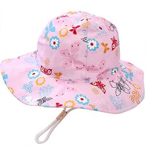 Malaxlx Unisexe Bob B&eacute;b&eacute; Chapeau de Soleil Papillon Rose Chapeau de P&ecirc;cheur Enfant Chapeaux de Seau Chapeau de Plage Visi&egrave;re pour 4-8 Ans Fille Gar&ccedil;on (malaxlx uk, neuf)