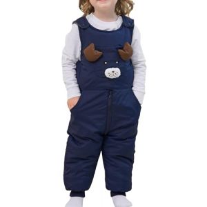 FEOYA Fille Salopette sans Manche S&eacute;curit&eacute; Enfant Combinaison De Neige en Duvet B&eacute;b&eacute; Manteau Chaud Automne Gar&ccedil;on V&ecirc;tement &Eacute;pais De Ski Ensembles Pilote Ext&eacute;rieur Pantalon &Agrave; Bretelles Bleu 2 3 Ans (JINWEIEU (livraison sous 5-12 jours), neuf)