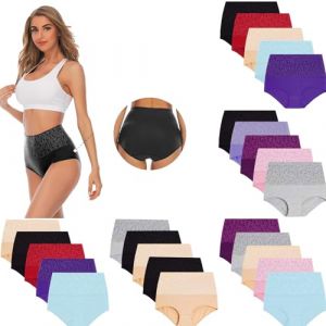 Sonnena Lot De 5 Culotte Antibactérienne Culotte dim Femme Coton Culotte Anti Fuite Culotte Gainante Femme Ventre Plat Culotte Femme sans Couture Culotte Menstruelle Culotte Taille Haute (extensivc, neuf)