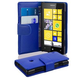 cadorabo Coque pour Nokia Lumia 520 en Bleu CÉLESTE - Housse Protection en Similicuir Lisse avec Stand Horizontal et Fente Carte - Portefeuille Etui Poche Folio Case Cover (cadorabo-shop, neuf)
