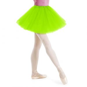 AYBUY Jupe Tutu pour Femme,3 Couches Jupe en Tulle R&eacute;tro Ann&eacute;es 80 F&ecirc;te Halloween Carnaval Costume,Jupe Tutu R&eacute;tro Accessoire Fluo Danse Habiller Soir&eacute;e Jupette Danse Classique Princess,Vert Fruit&eacute; (withchance, neuf)