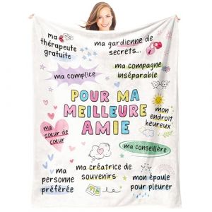 Giftasy Cadeau Meilleure Amie, Cadeau Amie Femme - Id&eacute;e Plaid Couverture Amiti&eacute;, Meilleure Amie Cadeaux, Cadeaux Femme Anniversaire Amiti&eacute; (157 * 132cm) (GIFTASY, neuf)