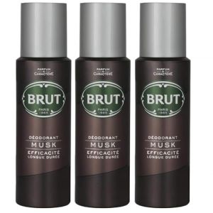 Brut Lot de 3 déodorants en spray Musk Long Duree 200 ml (RevalShop, neuf)