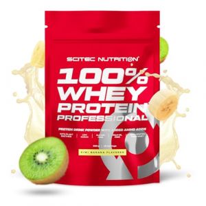 Scitec Nutrition 100% Whey Protein Professional - Amélioré avec des acides aminés supplémentaires et des enzymes digestives - Sans gluten - Sans huile de palme, 500 g, Kiwi-Banane (BioTechUSA Official FR, neuf)