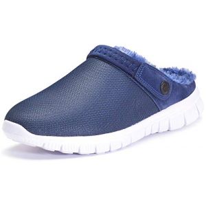 Chaussons Femme Homme Hiver Chaudes Peluche &eacute;tanche Pantoufle de Maison Sabots d'Int&eacute;rieur Ext&eacute;rieur Antid&eacute;rapant Confort Chaussures,Bleu Style A,42 EU (anxier, neuf)