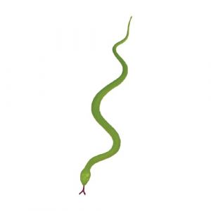 Répliques d'aventure animale Mini serpent vert de Deluxebase. Figurine de serpent réaliste peinte à la main. Figurines d'animaux en plastique et cadeaux parfaits pour les enfants. (DELUXEBASE, neuf)