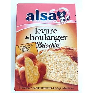 Lot de 4 Boites Alsa Levure de Boulanger Briochin Sans Gluten poids net 27,5 g Unitaire (ToujoursMoinsCher, neuf)