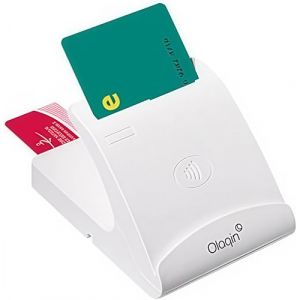 Lecteur Carte sesam Vitale Set 2 sans Contact contactless olaqin - Bifente (CPS/Vitale & sans Contact (NFC) – Compatible CPS, Windows, Mac, Linux – Plug & Play (Ventalia Shop, neuf)
