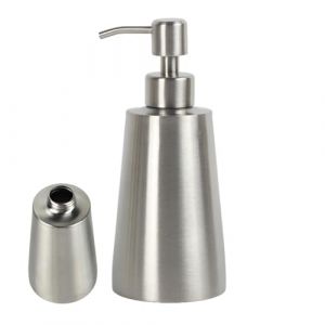 Conteneurs de distributeur de pompe à shampooing - Contenants de shampooing en acier inoxydable avec pompe - bouteille de pompe à lotion vide de 350 ml pour lotions de shampooing crème huile de (jingqiy, neuf)