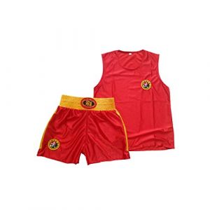 Inlefen V&ecirc;tements Arts Martiaux Formation V&ecirc;tements Gar&ccedil;ons et Filles Adulte Boxe Boxe Shorts Muay Thai, Rouge, EU 120 = Tag 130: Recommended height:125-135cm (Inlefen, neuf)