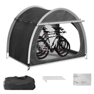 Abri Velo Exterieur, Housse Velo Extérieur Protection pour 2-4 Vélos, Cabanon Jardin, Abris de Jardin, Abri Moto, Cabane Imperméable et Anti-UV, Tente Rangement Carport, 210 x 150 x 165 cm (Hunan Trans, neuf)