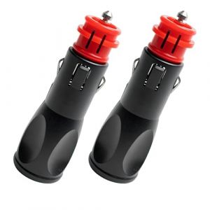 2 Pièces Prise Allume Cigare Male 12V, Fiche Allume Cigare 12V/24V Universelle avec Fusible 10A Remplaçable, Connecteur Mâle 120W, Adaptateur Alimentation Voiture Camion Moto Bateau Camping (XiaoYuQing, neuf)