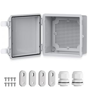 EYPINS Coffret Electrique Etanche Exterieur en ABS Renforcé 3mm Boîte de Jonction IP67 Étanche avec Joint d'Étanchéité Intégré Résistant à 60kg Idéal pour Irrigation Piscine et Projets DIY (15x15x9cm) (eYpins-FR, neuf)