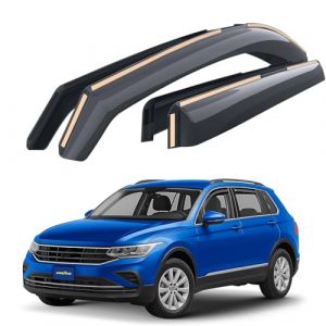 Goodyear pour Canal D&eacute;flecteurs Voiture Compatible avec Volkswagen Tiguan 16-23 Pass Allspace - D&eacute;flecteur d'air, D&eacute;flecteurs pour Auto, Deflecteur Air Fen&ecirc;tre - Protection Pluie - Inst. Facile -4Pc (Kleeblatt GmbH, neuf)