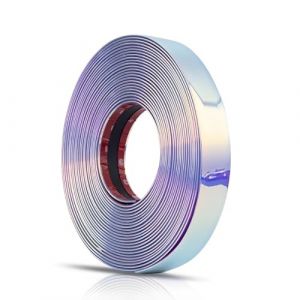 NHQ Chrome Voiture Baguette Adhesive Chrome pour Carrosserie Fenêtre Décoration Extérieure,Bande Décorative Chromée du Boîtier du Rétroviseur,Bande de Garniture Chromée pour Voiture(15mm*5m) (NHQZ, neuf)