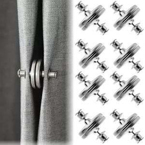 SULIUDAJI 16 Pi&egrave;ces Aimant pour Rideaux, Argent Pince &agrave; Rideaux, Amovible Poids Magn&eacute;tiques pour Rideaux, pour Chambre, Salon, Salle &agrave; Manger, Salle de Bain, Cuisine, Bureau (UAB WSVLKE LT, neuf)