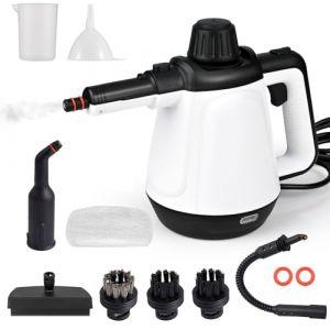Dreamhigh® Nettoyeur Vapeur a Main 430ml, 1200W 3,5 Bar Nettoyeur Vapeur pour Canapé avec 9 Accessoires, Nettoyeurs Vapeur électriques Pour Taches sur Vitres, Lit,Matelas,Tapis,Voiture,Cuisines (Orchene Trade, neuf)