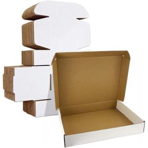 HORLIMER Carton Emballage Colis 330x254x51 MM Lot de 25, Petite Boîte Carton d'expédition pour Expédition Postale, Courrier, Bougies ou Cadeau, ?Blanc (WallArters, neuf)