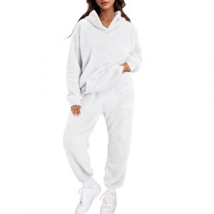 Pyjama Femme, Ensembles de Pyjama Femme en Polaire Pyjama Pilou Pilou Chaud et Doux Hiver - Ensembles de Pyjama Chaud et Doux Combinaison Pyjama Filles Flanelle Loungewear Sleepwear V&ecirc;tement (RUITOTP, neuf)