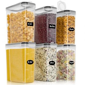 Withosent Lot de 6 bo&icirc;tes de conservation avec couvercle, bo&icirc;te de rangement herm&eacute;tique en plastique, bo&icirc;te &agrave; c&eacute;r&eacute;ales (ASTRATECH  LINA S.R.L., neuf)