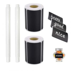 Lot de 240 étiquettes pour tableau noir avec marqueur effaçable – Autocollants pour tableau noir, étiquettes imperméables pour conteneurs, étiquettes à craie à décoller et coller (fenghongg, neuf)