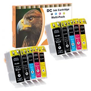 D&C Cartouches d'encre Compatible Remplacement pour Canon PGI-5 CLI-8 pour Canon Pixma MP530 MP600r MP610 MP800r MP810 MP830 MP970 MX700 MX850 iP3300 iP3500 iP4200x iP4300 iP4500x iP5200 (10-Pack) (LOSMANN, neuf)