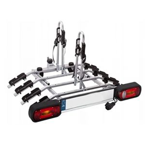 AHAKA Porte-Velos sur Attelage - Rabattable - Platforme pour 4 Velos - 13 Broches - avec mécanisme d'inclinaison (TOWBARS-Online, neuf)