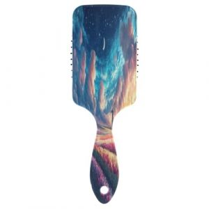 Vibrant Tulip Field Moonlight Brosse à cheveux à coussin d'air Brosse démêlante Brosse à cheveux saine Brosse à cheveux professionnelle (AYXXKJ, neuf)