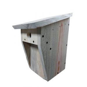 LA PREE - Nichoir Oiseaux &agrave; Balcon en Bois Massif - Ouverture en fa&ccedil;ade - Fait Main en France - Abri Rustique et Durable (L'Atelier de la Pr&eacute;e, neuf)