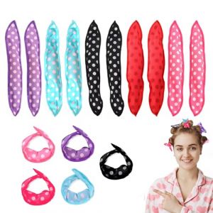 RT 10 pièces bigoudis en mousse éponge flexible, bigoudis sans chaleur,pas de bigoudis pour cheveux chaud, Magic Coussin doux, cheveux bouclés accessoires, bigoudis cheveux court, confortable pour (RTRTGS, neuf)