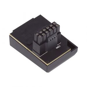 cablecc Adaptateur 12VHPWR m&acirc;le vers femelle PCI-E 5.0 ATX3.0 - Extension modulaire vers le haut coud&eacute; &agrave; 90 degr&eacute;s pour carte graphique 3080 3090TI PSU 16 broches 12 + 4P (Cablecc Europe, neuf)