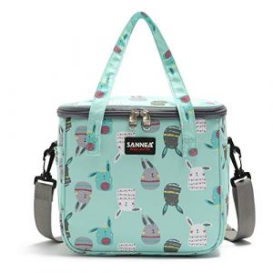SAMERIO Femme Sac Isotherme R&eacute;utilisable Lunch Tote isol&eacute; Lunch Box pour Les Enfants Fille Sac Isotherme Repas Portable avec bandouli&egrave;re r&eacute;glable pour Voyage Camping Pique-Nique Travail Boulot (Aaflying, neuf)