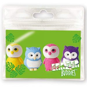 Erazer Buddies - Chouette de Deluxebase. Gommes en Forme de chouette Fournitures Scolaires fantaisie pour Filles et Gar&ccedil;ons. Ensemble de gommes color&eacute;es, id&eacute;al pour le bureau et l'&eacute;cole (DELUXEBASE, neuf)
