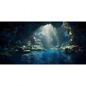 MIRRORANG 76x46cm Fond d'aquarium Pierres de Montagne Grotte Fond d'aquarium lit de rivi&egrave;re et lac Fond de r&eacute;servoir de Poissons Fond Vinyle (MIRRORANG Shop EU, neuf)