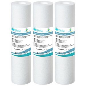 AquaHouse Lot de 3 cartouches de filtre à sédiments pour osmose inverse, filtre à eau et particules Compatible avec boîtiers de filtre standard de 25,4 cm 1 micron (WaterFilterMan co uk, neuf)