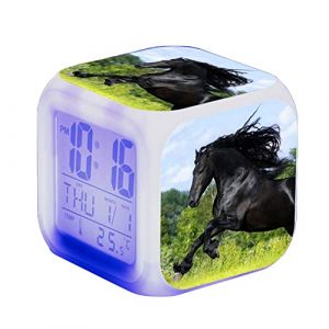 SerendipitousWhisper Réveil Cheval - LED - Alarme Animale - avec lumière - Brillant dans la Nuit - pour Enfants et Adultes - Cadeaux d'anniversaire pour Enfants Adultes (SerendipitousWhisper, neuf)
