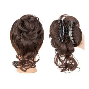 Chignon Chignon d&eacute;sordonn&eacute;, postiche, pince &agrave; griffes, boucl&eacute;s, ondul&eacute;s, chignon synth&eacute;tique, chignon &eacute;bouriff&eacute; avec vrilles Chignon d&eacute;sordonn&eacute; Postiche (6) (gaogaogongsi, neuf)