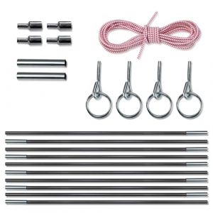 your GEAR FRP 9,5 mm – Kit de réparation d'arceaux de tente en fibre de verre avec embouts en caoutchouc (CampOutGmbH, neuf)