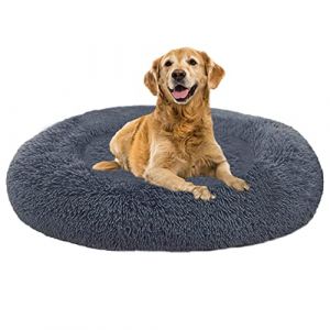 XXL Coussin Chien Anti Stress,Lit Donut pour Chien/Animal Domestique, Lit Moelleux Rond pour Chien XXXL Moyen Taille,Puppy Love Panier Chien Orthopedique,XL Tapis Chien Grande Taille(120cm) (Lesong EU, neuf)